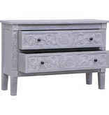 VidaXL Dressoir met 2 lades 90x30x60 cm massief mahoniehout