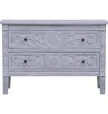 VidaXL Dressoir met 2 lades 90x30x60 cm massief mahoniehout