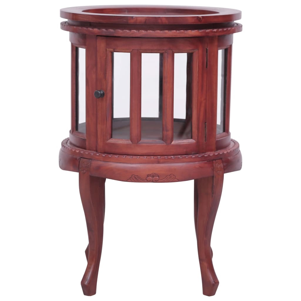 VidaXL Vitrinekast 50x50x76 cm massief mahoniehout bruin