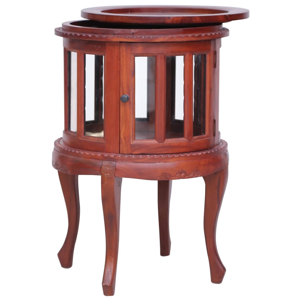 VidaXL Vitrinekast 50x50x76 cm massief mahoniehout bruin