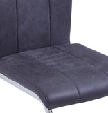 VidaXL Eetkamerstoelen 4 st kunstsuède grijs