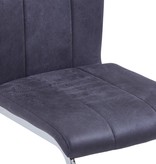 VidaXL Eetkamerstoelen 2 st kunstsuède grijs