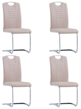 VidaXL Eetkamerstoelen 4 st kunstleer cappuccino