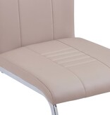 VidaXL Eetkamerstoelen 4 st kunstleer cappuccino