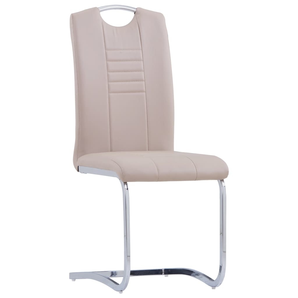VidaXL Eetkamerstoelen 2 st kunstleer cappuccino