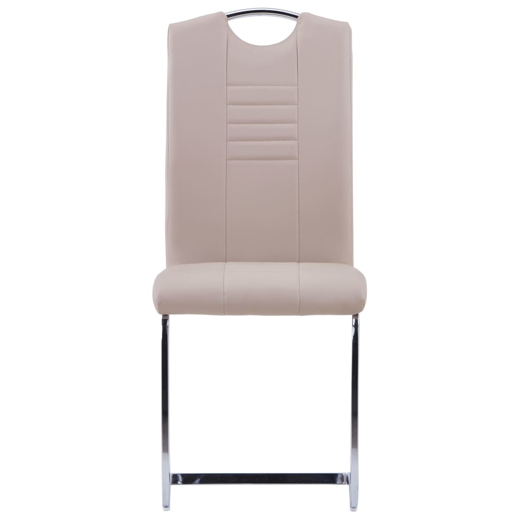 VidaXL Eetkamerstoelen 2 st kunstleer cappuccino