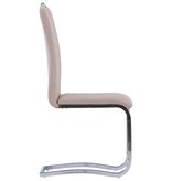 VidaXL Eetkamerstoelen 2 st kunstleer cappuccino