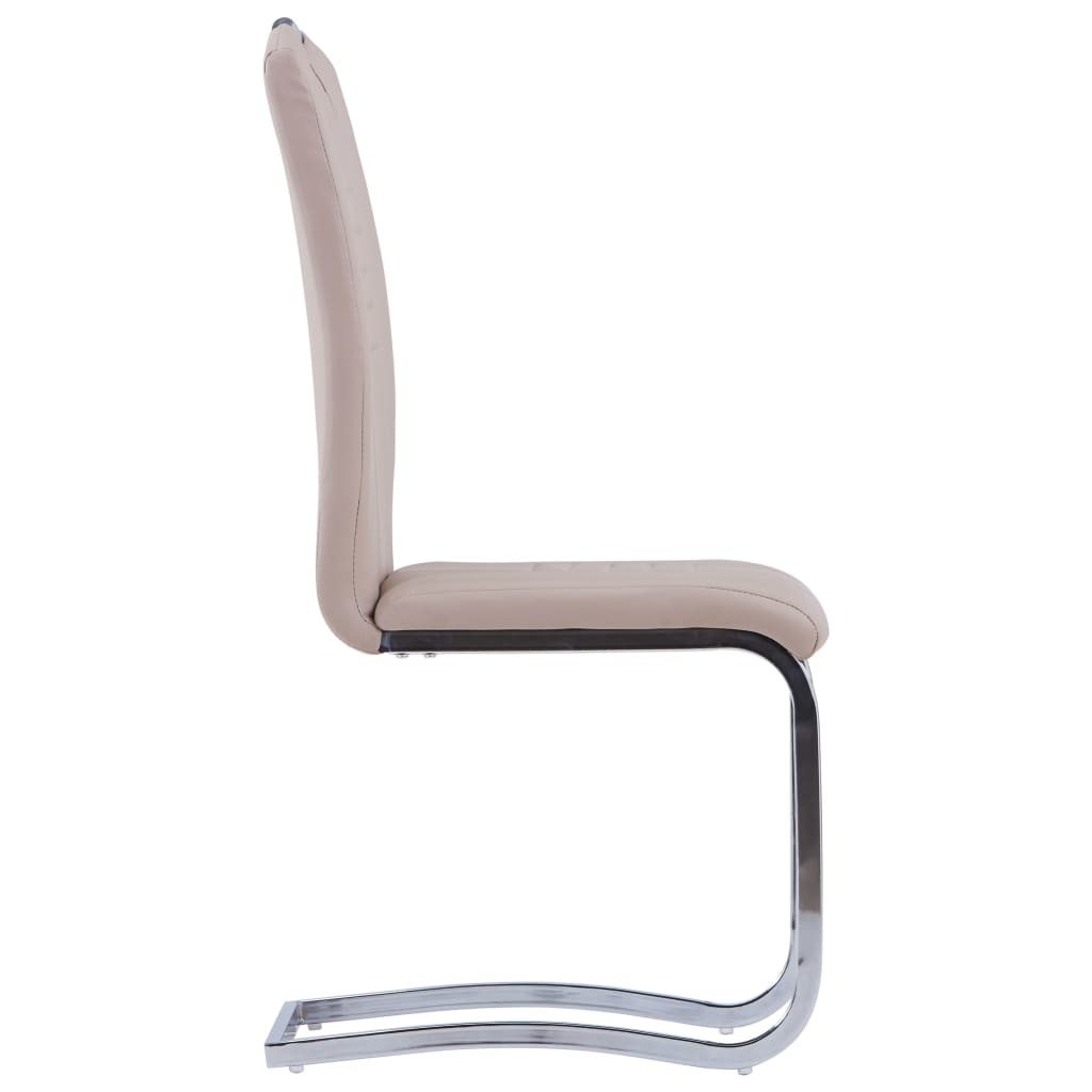 VidaXL Eetkamerstoelen 2 st kunstleer cappuccino