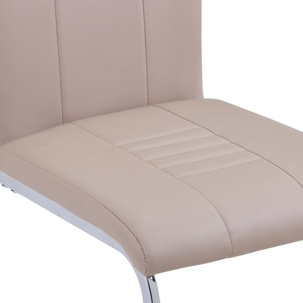 VidaXL Eetkamerstoelen 2 st kunstleer cappuccino