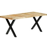 vidaXL Eettafel 180x90x76 cm massief mangohout