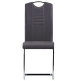 VidaXL Eetkamerstoelen 2 st kunstleer grijs