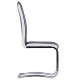 VidaXL Eetkamerstoelen 2 st kunstleer grijs