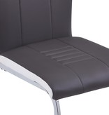 VidaXL Eetkamerstoelen 2 st kunstleer grijs