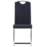 VidaXL Eetkamerstoelen 2 st kunstleer zwart