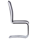 VidaXL Eetkamerstoelen 2 st kunstleer zwart