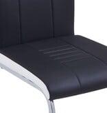 VidaXL Eetkamerstoelen 2 st kunstleer zwart