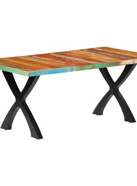 vidaXL Eettafel 180x90x76 cm massief gerecycled hout