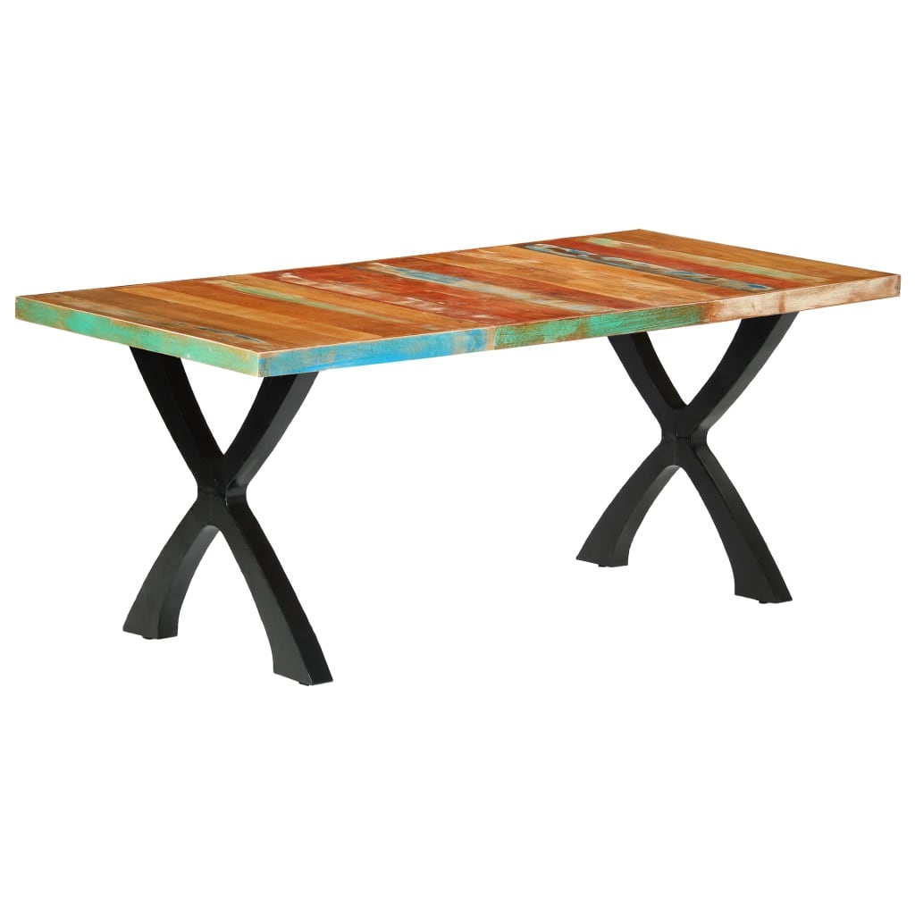 vidaXL Eettafel 180x90x76 cm massief gerecycled hout