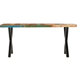 vidaXL Eettafel 180x90x76 cm massief gerecycled hout