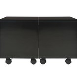 VidaXL Salontafel 60x60x35 cm spaanplaat hoogglans zwart