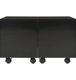 vidaXL Salontafel 60x60x35 cm spaanplaat hoogglans zwart