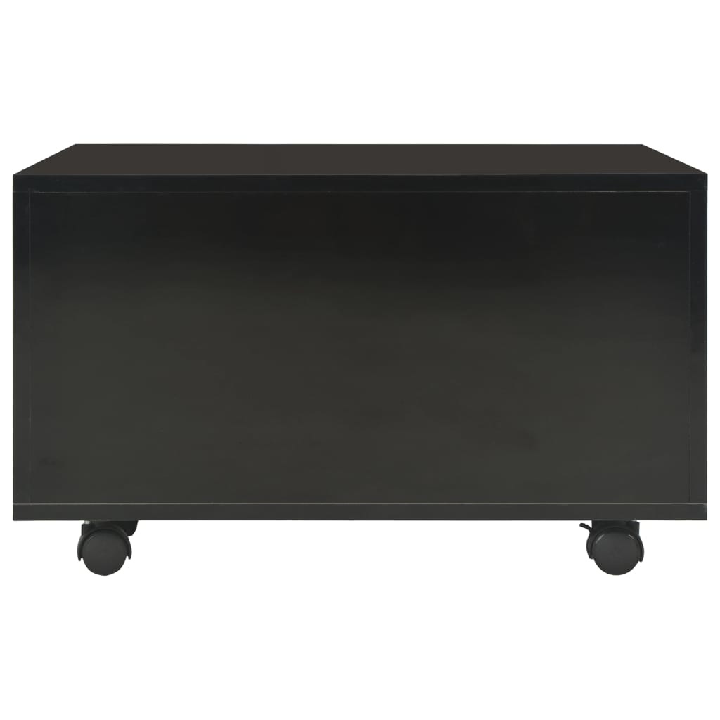 vidaXL Salontafel 60x60x35 cm spaanplaat hoogglans zwart