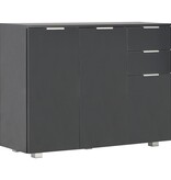 VidaXL Dressoir 107x35x76 cm hoogglans zwart