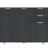 VidaXL Dressoir 107x35x76 cm hoogglans zwart