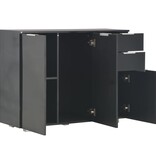 VidaXL Dressoir 107x35x76 cm hoogglans zwart