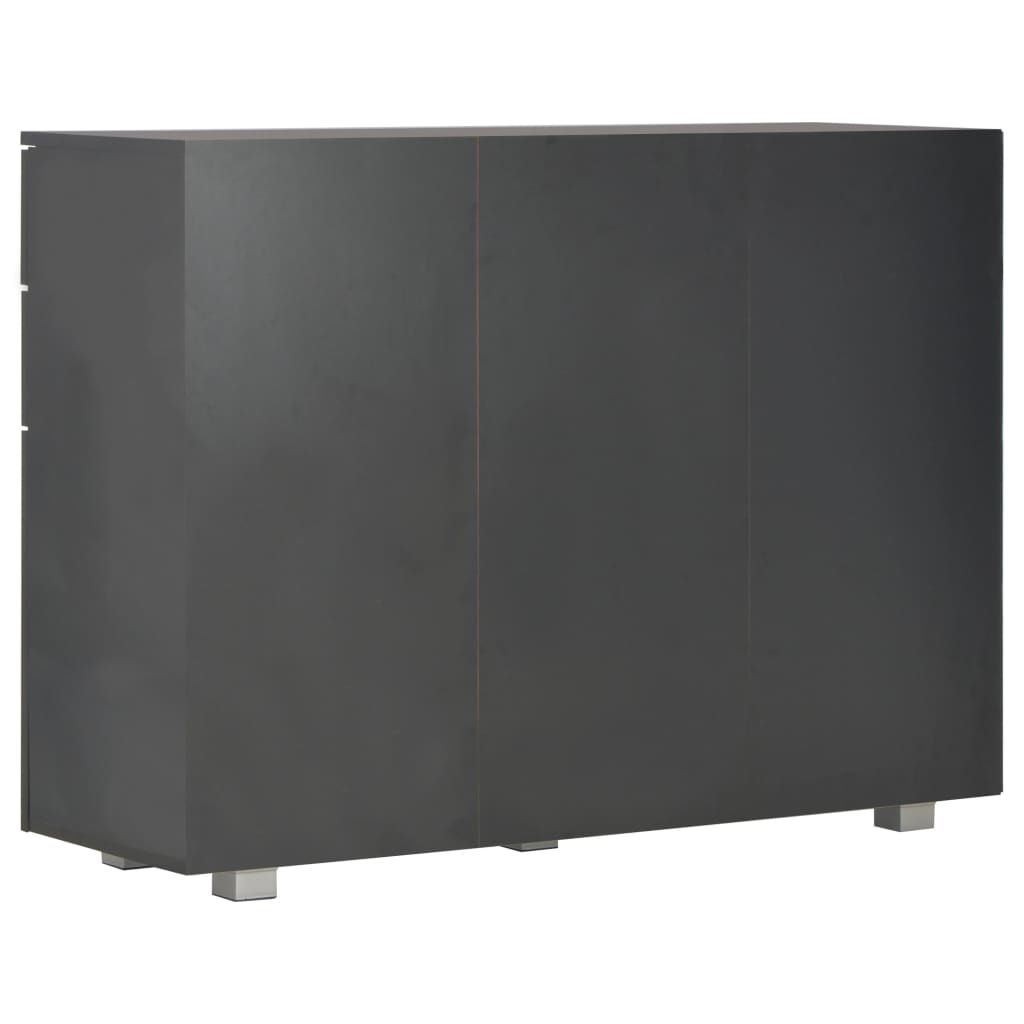 VidaXL Dressoir 107x35x76 cm hoogglans zwart
