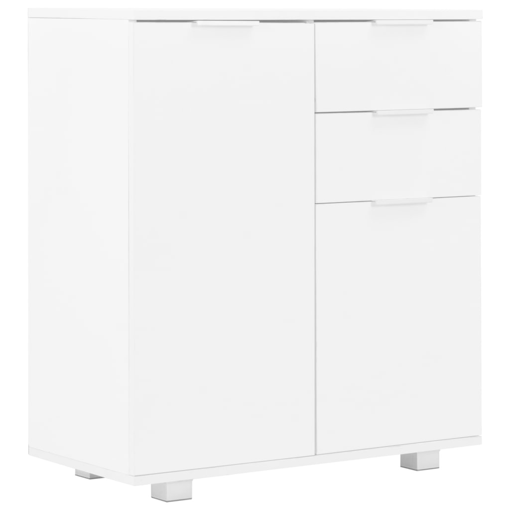 VidaXL Dressoir 71x35x76 cm spaanplaat hoogglans wit