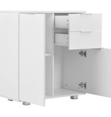 VidaXL Dressoir 71x35x76 cm spaanplaat hoogglans wit