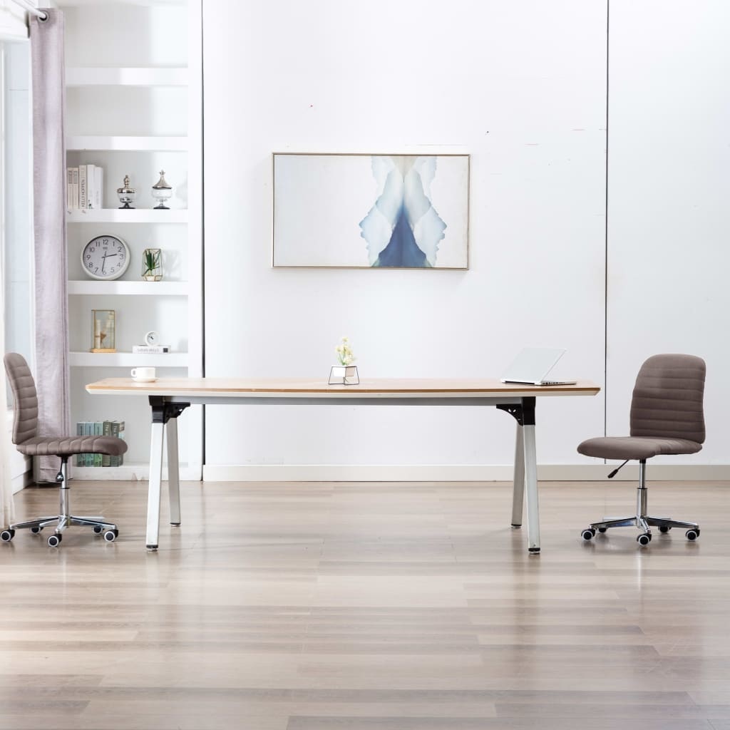 VidaXL Eetkamerstoelen 2 st stof taupe