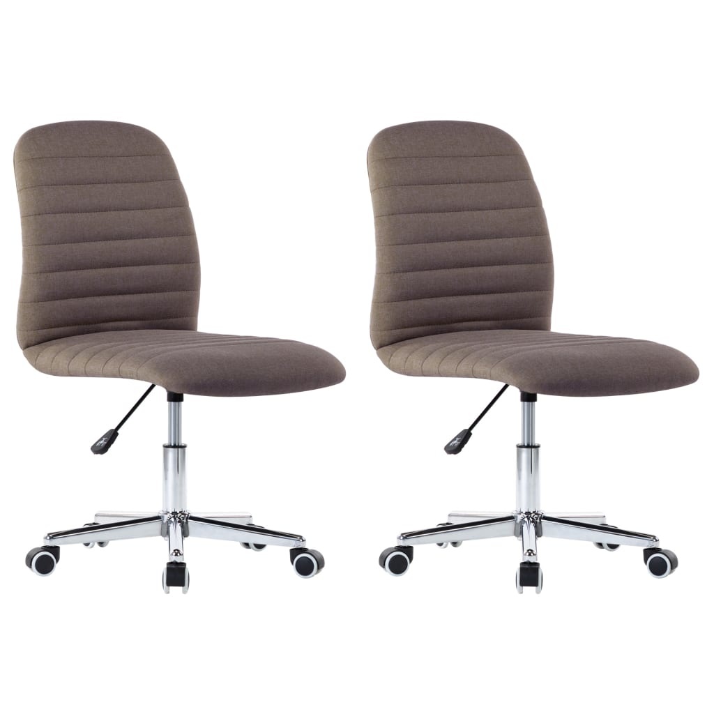 VidaXL Eetkamerstoelen 2 st stof taupe