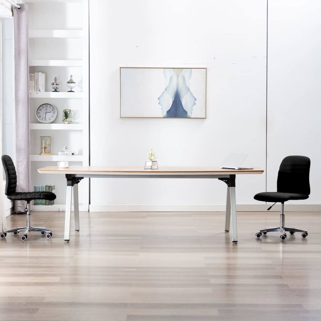 VidaXL Eetkamerstoelen 2 st stof zwart