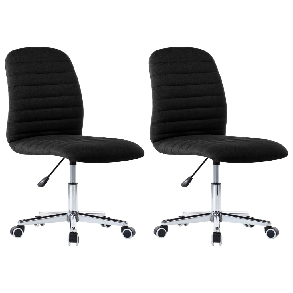 VidaXL Eetkamerstoelen 2 st stof zwart