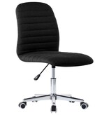 VidaXL Eetkamerstoelen 2 st stof zwart