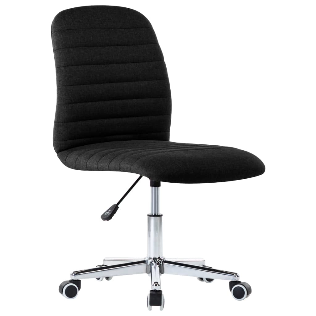 VidaXL Eetkamerstoelen 2 st stof zwart
