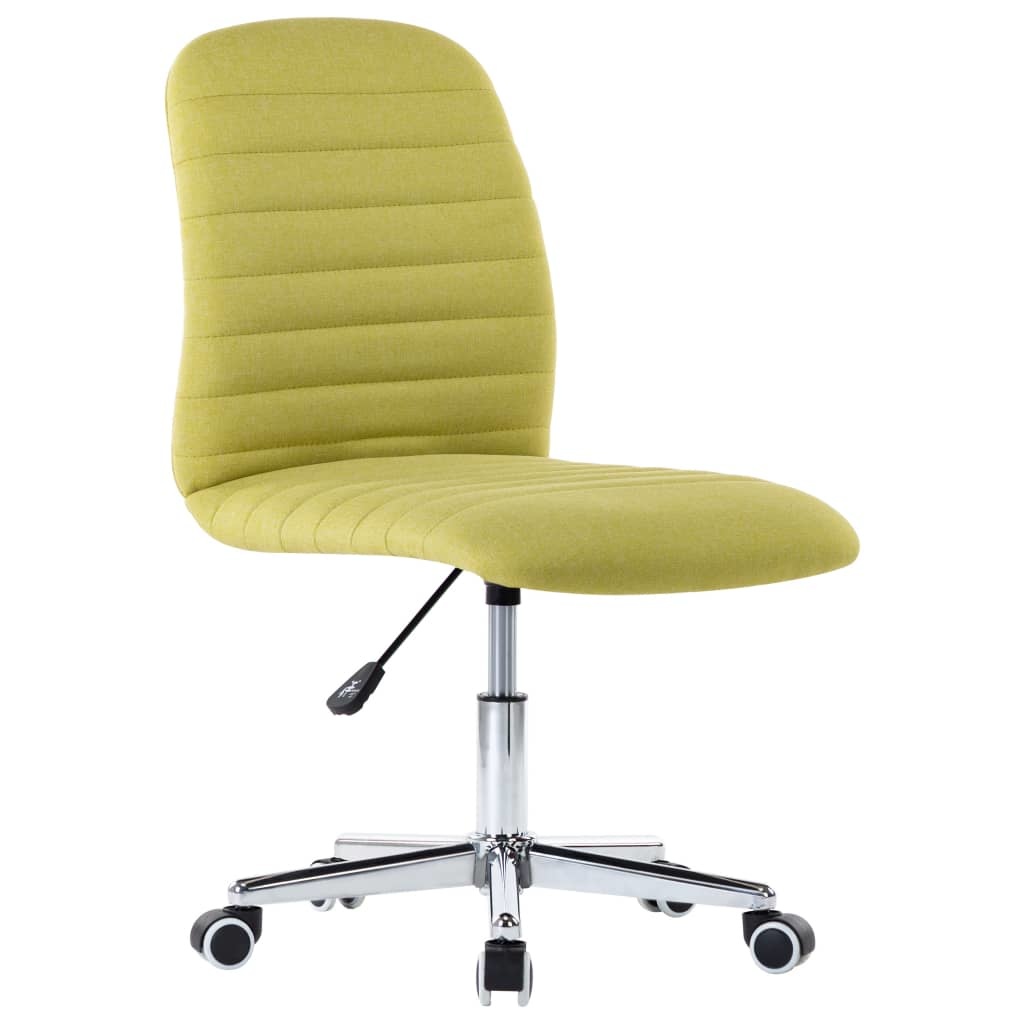 VidaXL Eetkamerstoelen 2 st stof groen