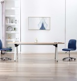 VidaXL Eetkamerstoelen 2 st stof blauw