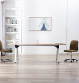 VidaXL Eetkamerstoelen 2 st stof bruin
