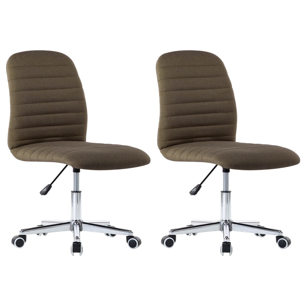 VidaXL Eetkamerstoelen 2 st stof bruin
