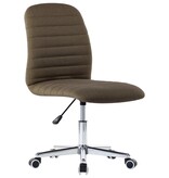 vidaXL Eetkamerstoelen 2 st stof bruin