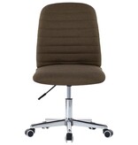 vidaXL Eetkamerstoelen 2 st stof bruin