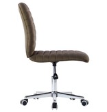 vidaXL Eetkamerstoelen 2 st stof bruin