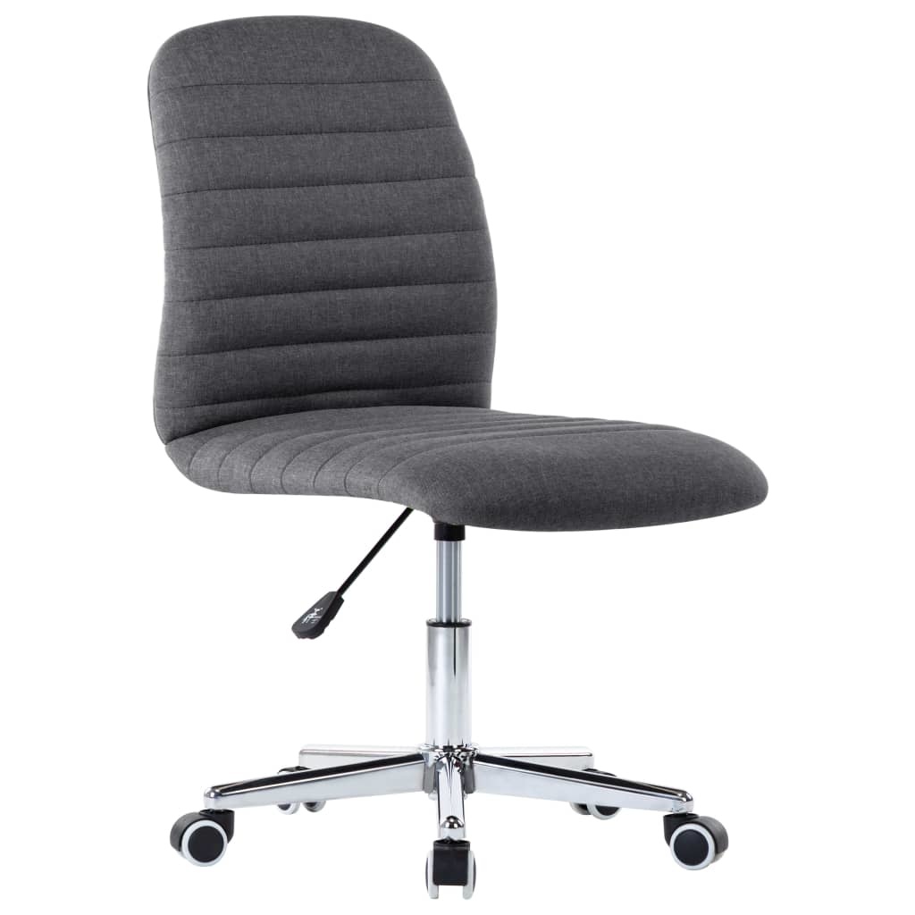 VidaXL Eetkamerstoelen 2 st stof donkergrijs