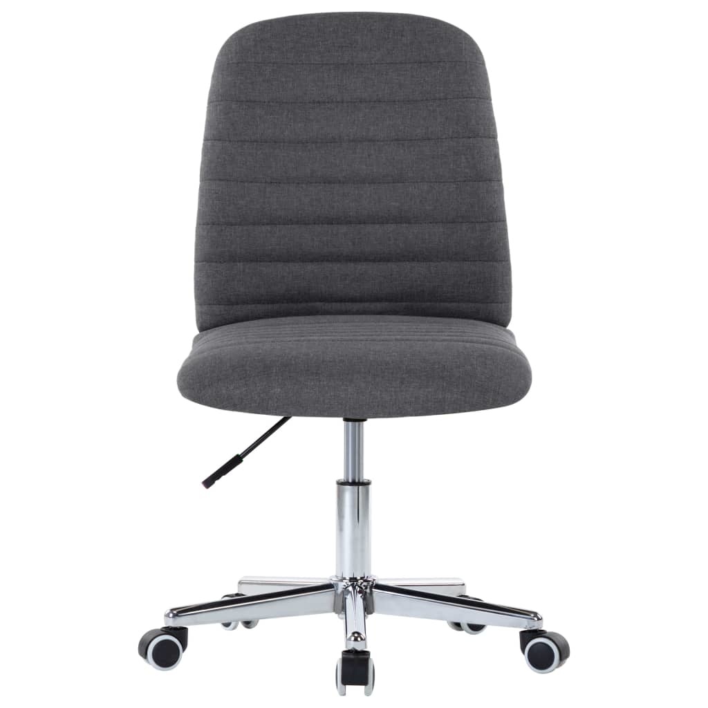 VidaXL Eetkamerstoelen 2 st stof donkergrijs