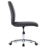 VidaXL Eetkamerstoelen 2 st stof donkergrijs