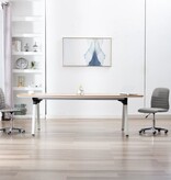 VidaXL Eetkamerstoelen 2 st stof lichtgrijs