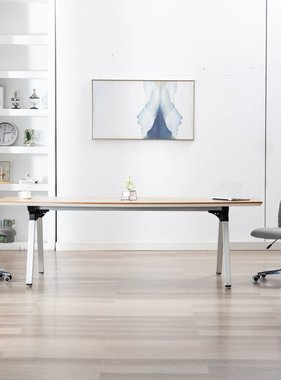 VidaXL Eetkamerstoelen 2 st stof lichtgrijs